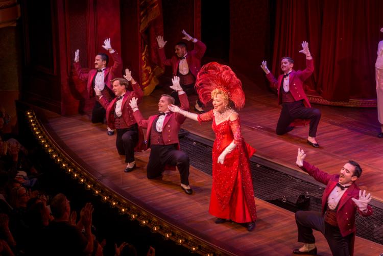 A scene from the Broadway production of Hello Dolly with Bette Midler