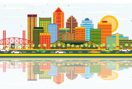 graphic of Jacksonville skyline